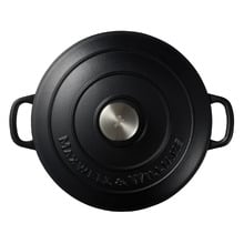 Black Cast Iron Round Casserole
